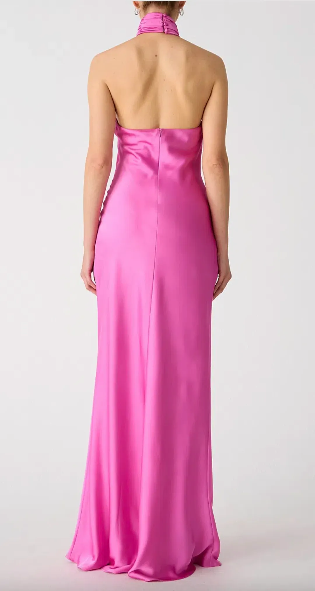 MISHA Teresa Rosette Detail Satin Gown Size 8 for rent on The Volte - main image