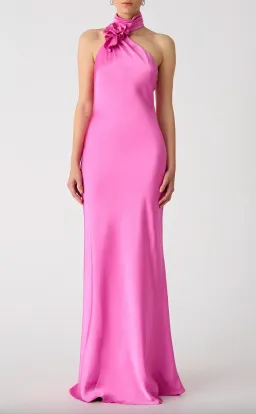 MISHA Teresa Rosette Detail Satin Gown Size 8 for rent on The Volte - image 3