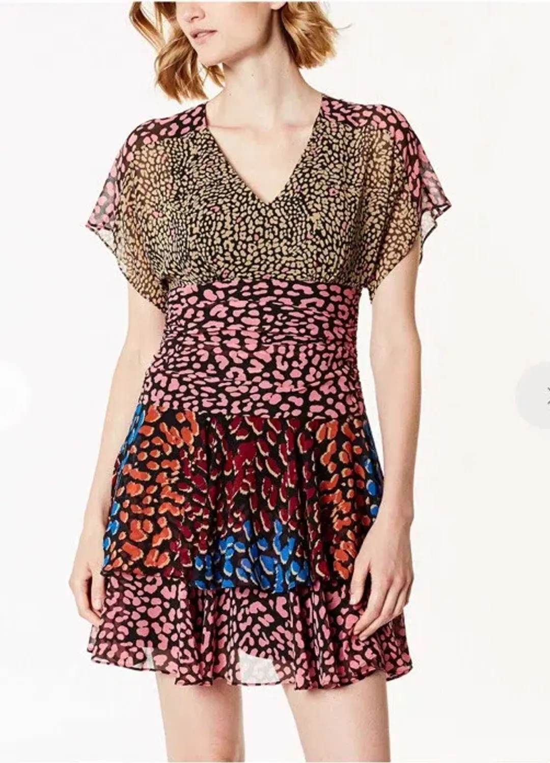 Karen Millen Leopard Tiered Dress for rent on The Volte - main image