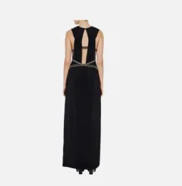 Sass & Bide Dimanche Black Maxi Dress With Matching Bralette Size AU 14 for rent on The Volte - image 2
