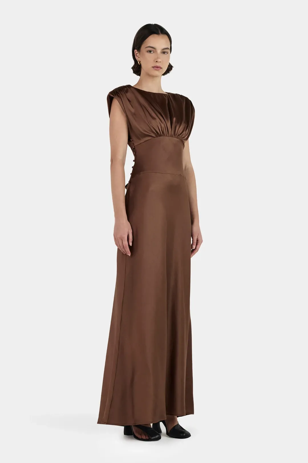 Meredith Silk Dress Biscuit for rent on The Volte - main image