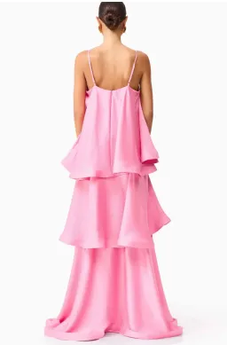 Elliatt Tilly Tiered Maxi Dress in Pink Size 8 for rent on The Volte - image 3