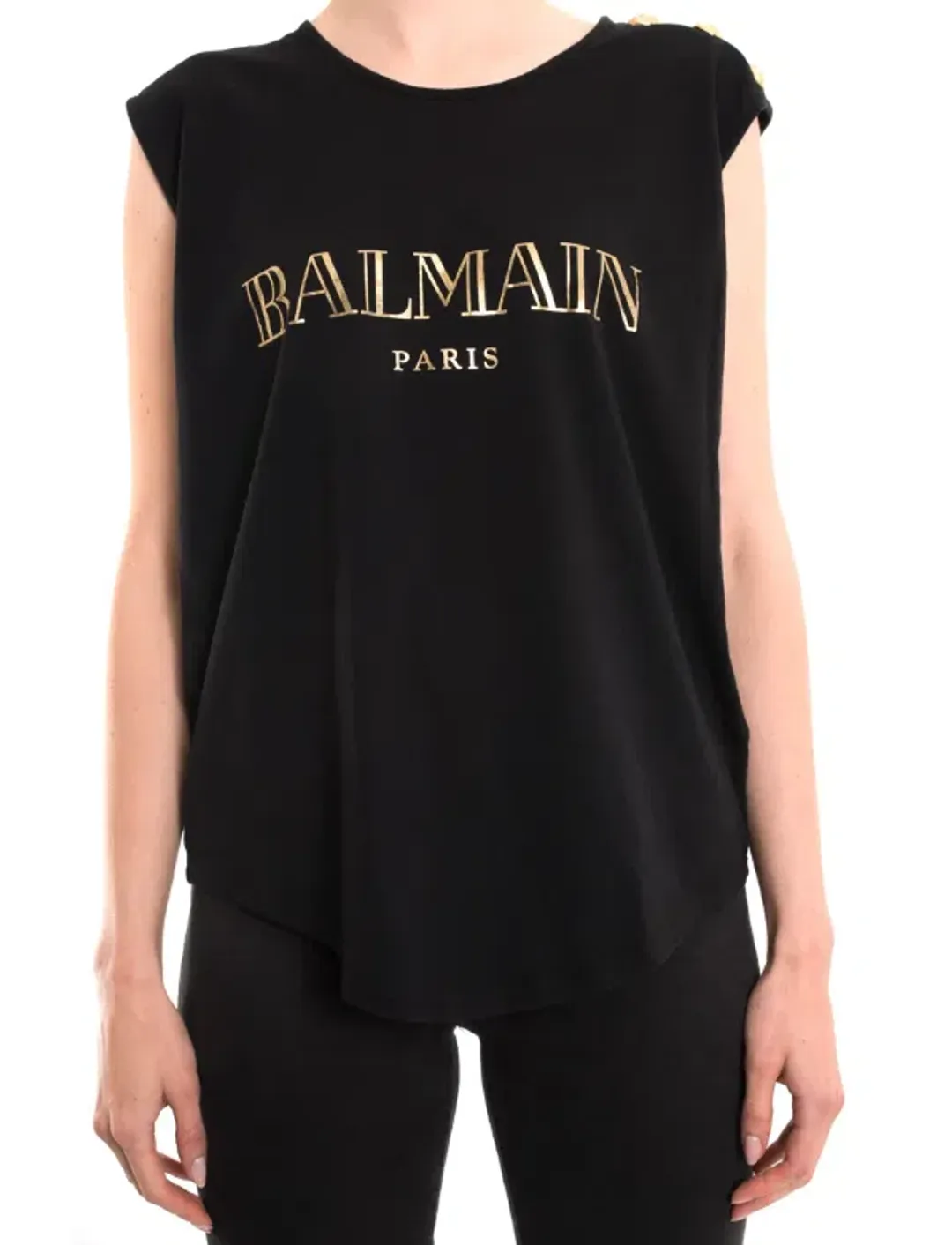 Balmain Logo T-Shirt Sleeveless Size 8 for rent on The Volte - main image