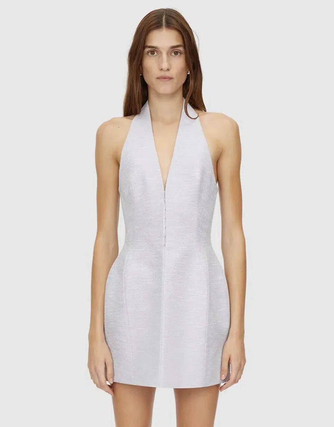 Camilla and Marc Altair Mini Halter Dress Lilac Size 12 for rent on The Volte - main image