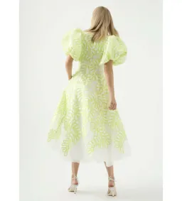 Aje Botanical Applique Midi Dress Print Size 8 for rent on The Volte - image 3