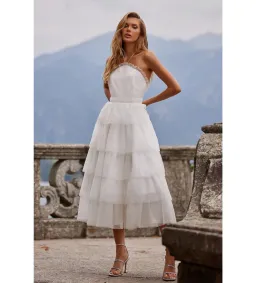 Alamour Barbara Midi Dress White Size L AU 12 for rent on The Volte - image 4