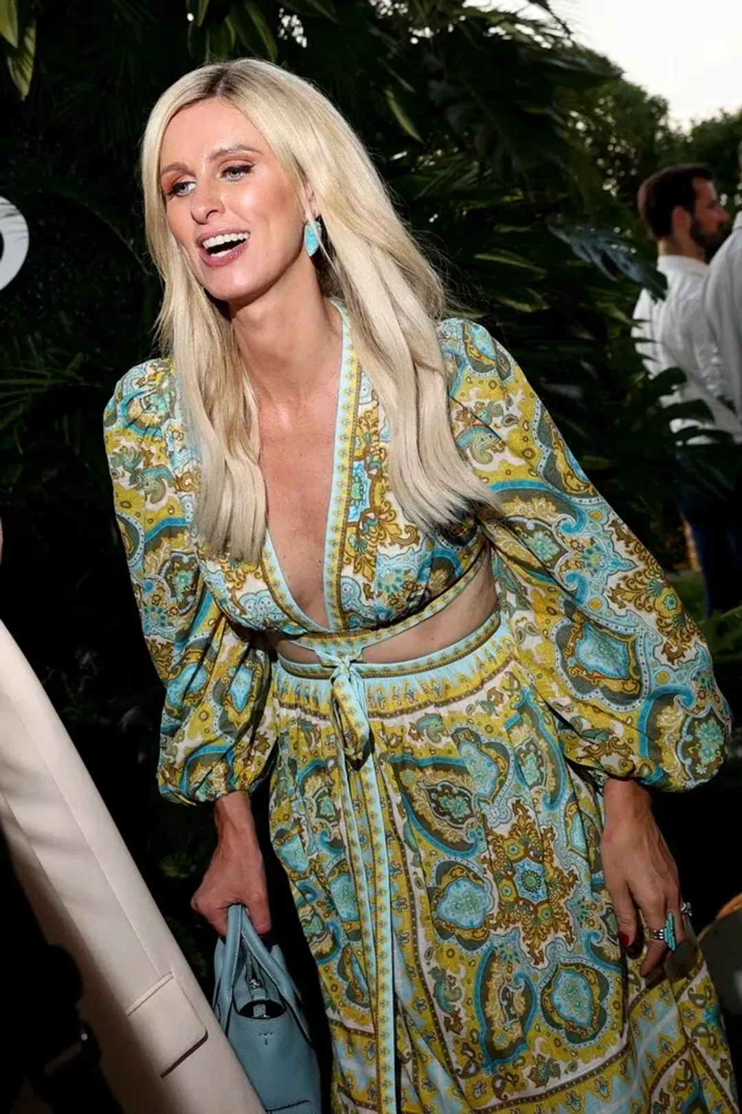 Zimmermann Halcyon Tie Front Midi Dress Size Multi Print 1 / AU 10 for rent on The Volte - main image