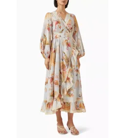 Zimmerman Ascension Frill Midi Dress Summer Swim 2025 Collection Size 2/Au 12  for rent on The Volte - image 1