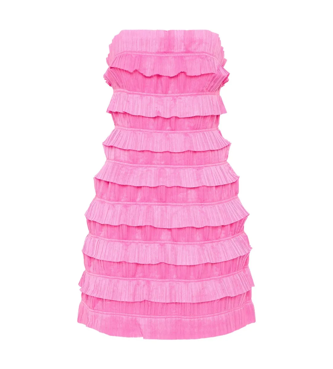 Aje Palladium Ruffled Mini Dress Muted Fuchsia Size S AU 8 for rent on The Volte - main image