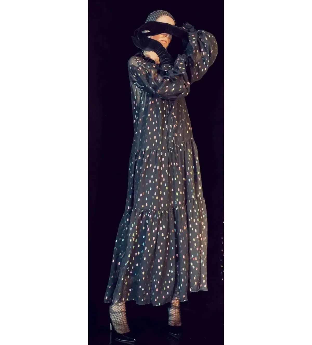 Romance was Born SuperNova Maxi Dress Black Size 8 for rent on The Volte - main image