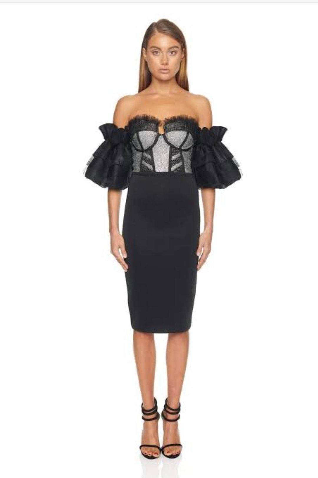 Eliya The Label Celine Dress Size 12 with Detachable Sleeves for rent on The Volte - main image
