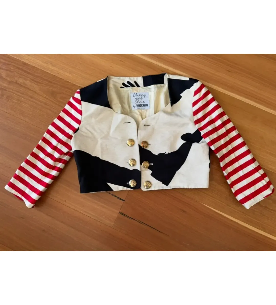 Moschino Cheap and Chic Cropped Blazer Shadow Dancer Size AU 8 for rent on The Volte - main image