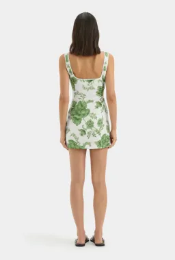 Sir The Label Gardella Cut Out Mini Dress Green Print Size 1 / AU 8 for rent on The Volte - image 2