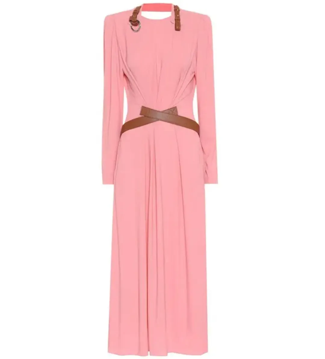 Stella McCartney Belted Silk Dress Pink Size AU 6 for rent on The Volte - main image