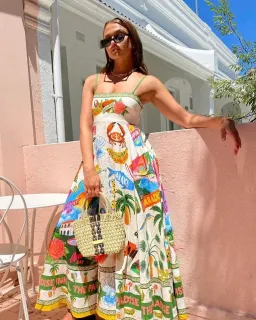 Alemais Paradiso Midi Sundress Multi Size AU 12 for rent on The Volte - image 2