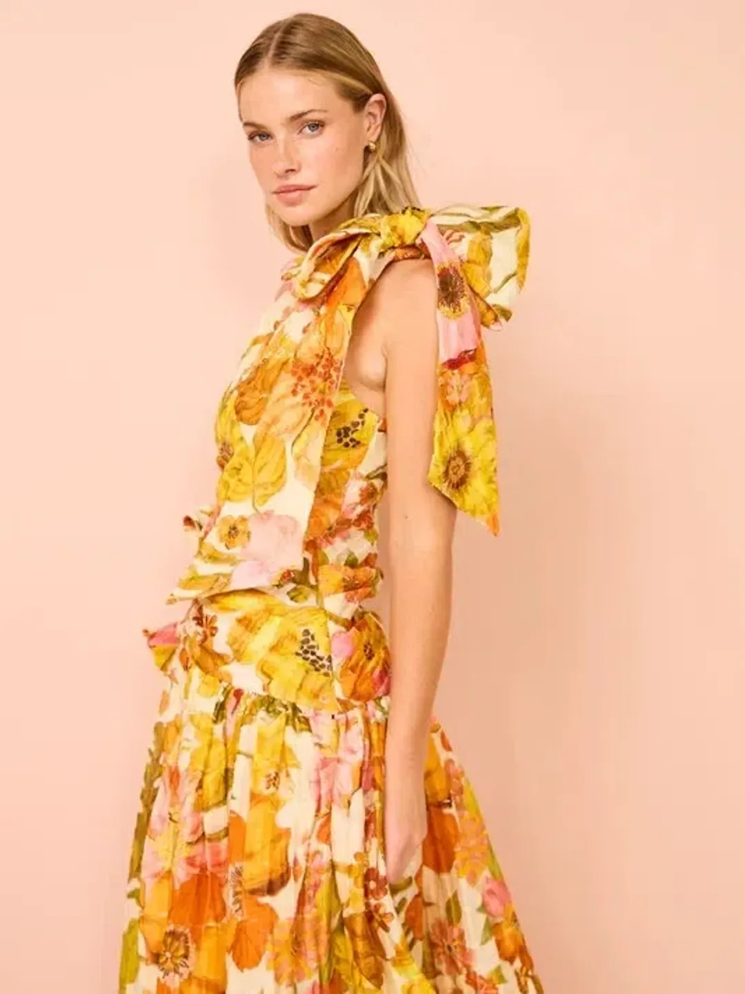 Alemais Silas One Shoulder Gown Floral Size AU 12  for rent on The Volte - main image