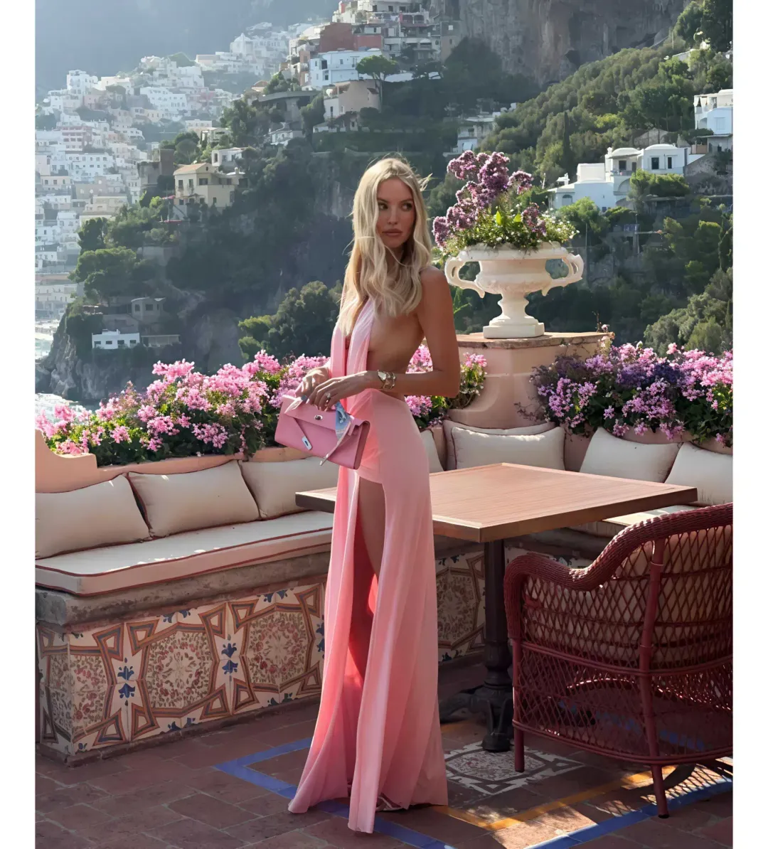 Natalie Rolt Winona Gown Blossom Pink Size 8 for rent on The Volte - main image