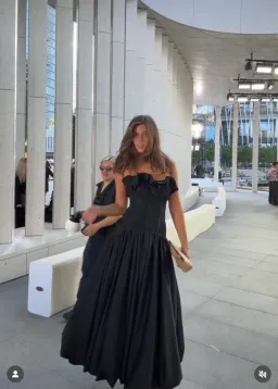 Aje Ivy Bubble Hem Gown Black Size 8  for rent on The Volte - image 3