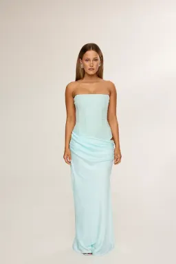 HNTR The Label Huxley Maxi Gown Aqua Size S / AU 8 for rent on The Volte - image 1
