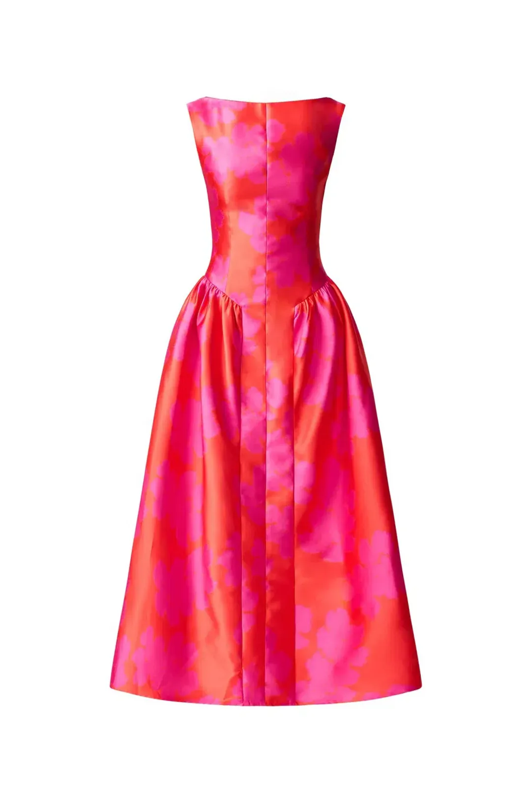 Elliat - Eloise A-Line Midi Dress in Pink & Red - Size 8 for rent on The Volte - main image