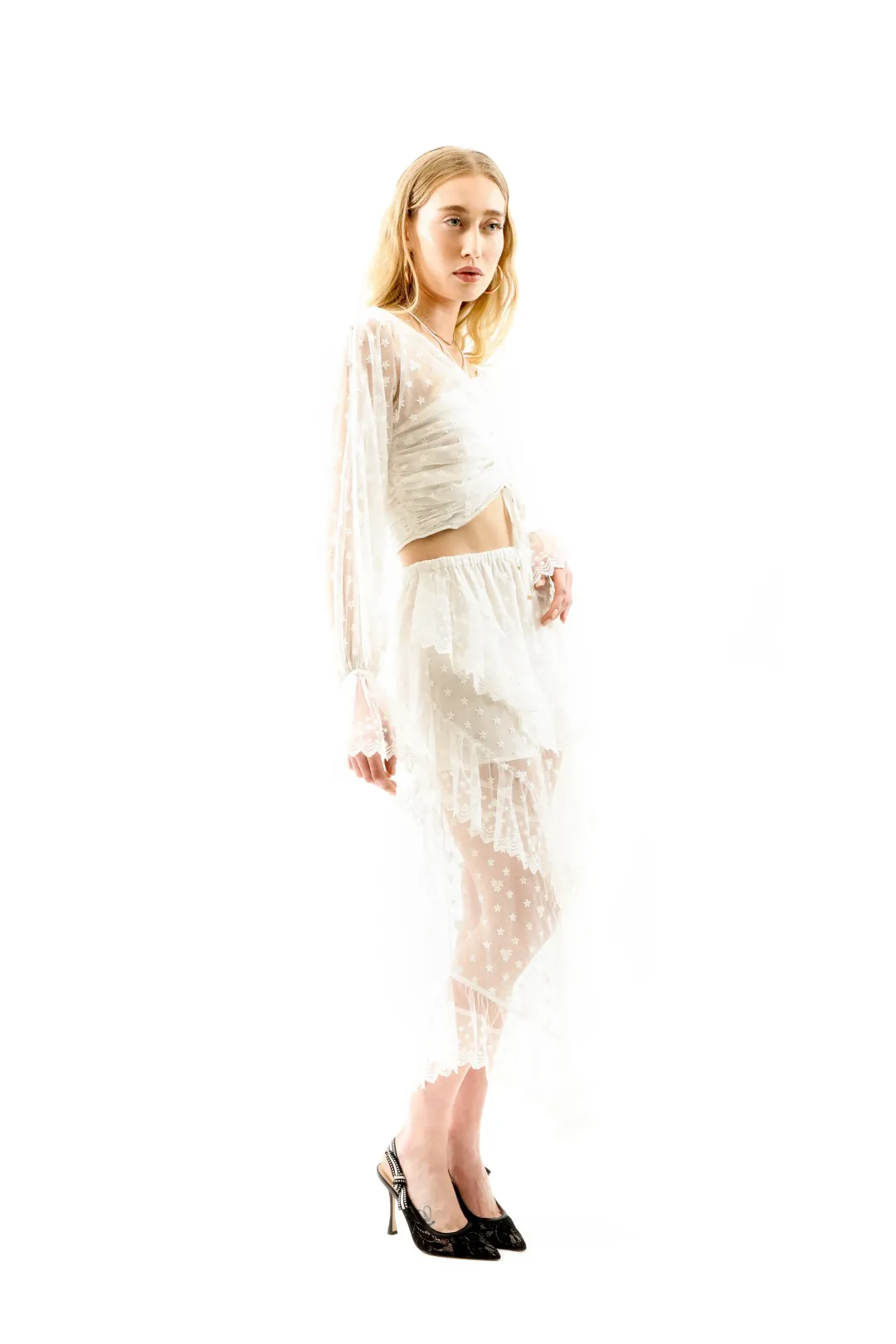 ALICE By Alice McCall Petra Crop Top White Size AU 12 for rent on The Volte - main image