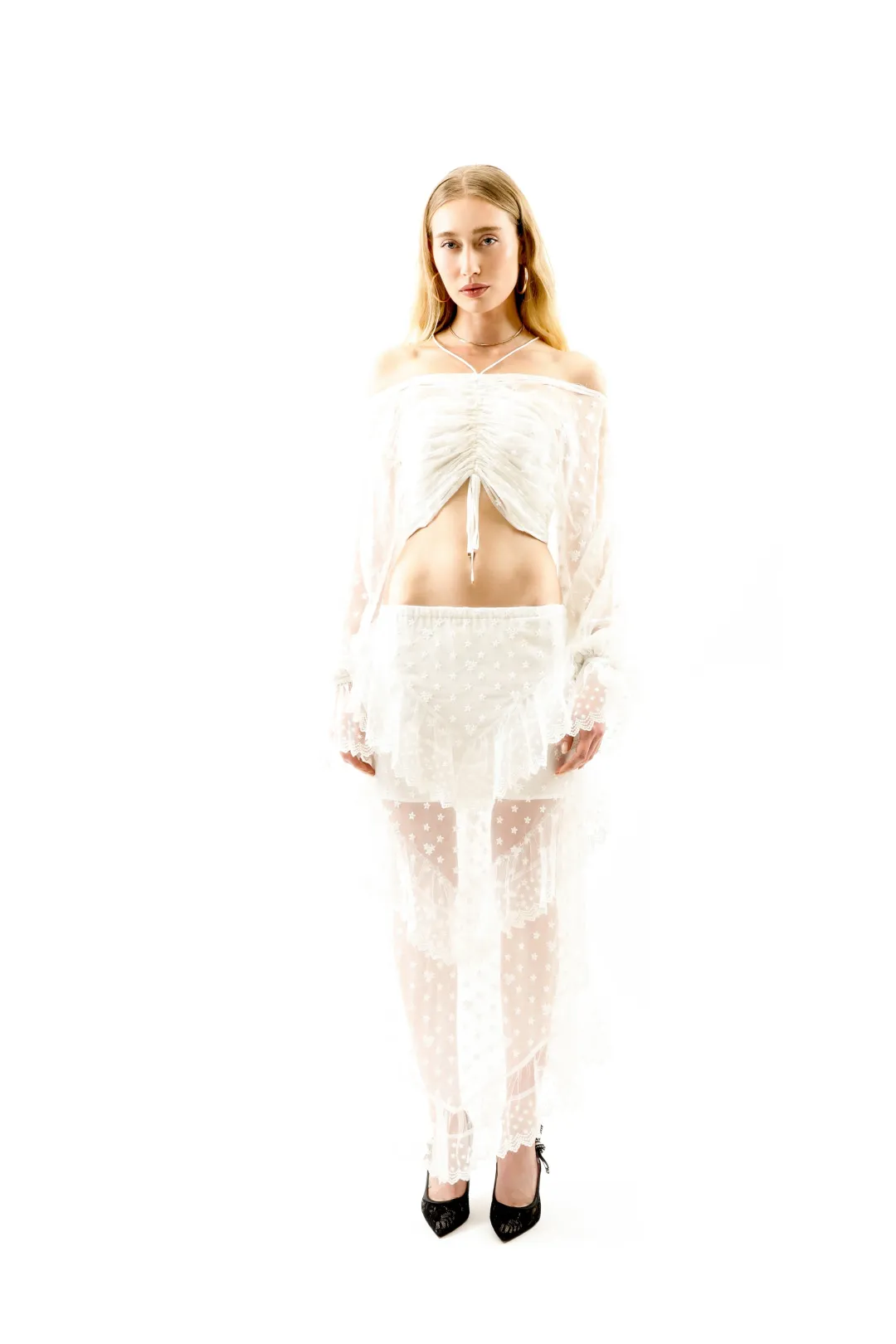 ALICE By Alice McCall Petra Crop Top White Size AU 12 for rent on The Volte - main image