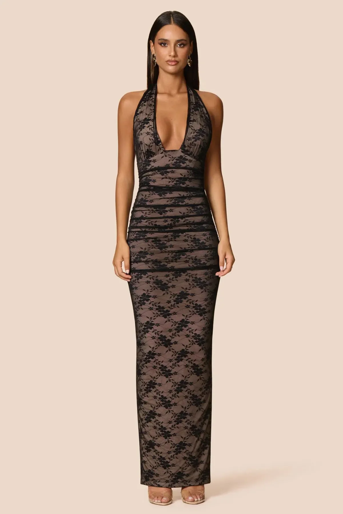 Nookie Arabella Halter Maxi Black Size AU 10 for rent on The Volte - main image