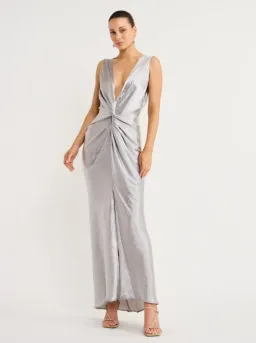 One Fell Swoop Gaia Dress Maxi Silver Size AU 10  for rent on The Volte - image 1