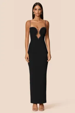 Nookie Adorn Pearl Gown Black Size AU 10 for rent on The Volte - image 1