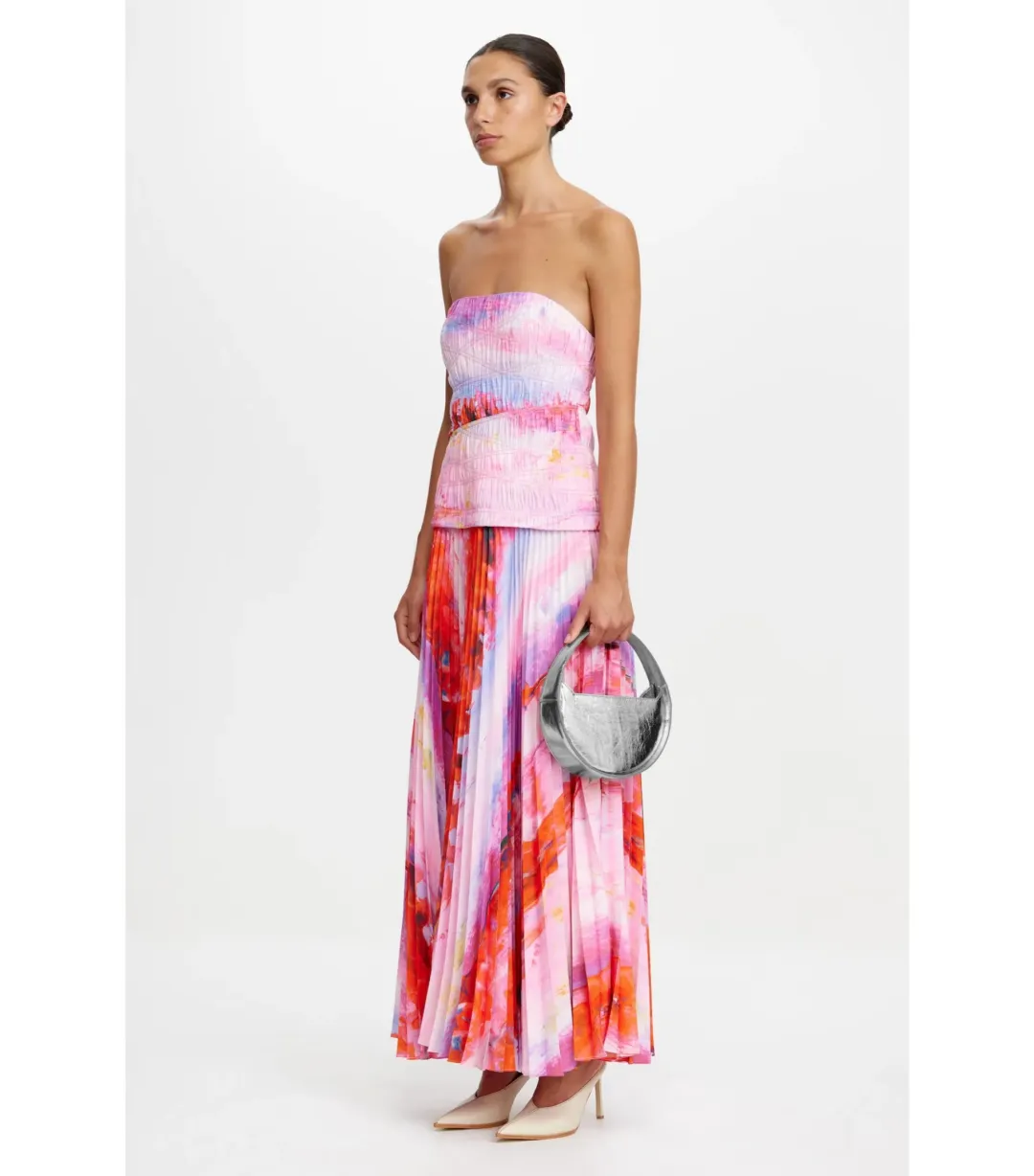 Acler Rockland Midi Dress in Violet Canvas Size AU 6  for rent on The Volte - main image