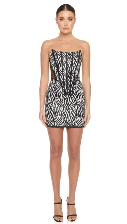 Eliya The Label Aviary Strapless Dress Animal Print Size M / AU 10 for rent on The Volte - image 1