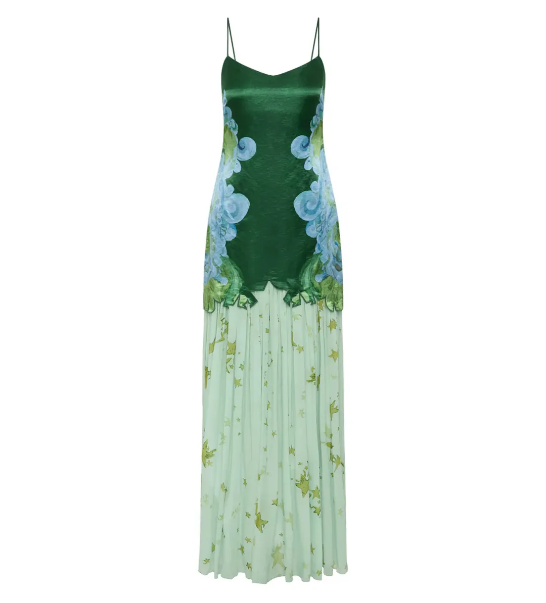 Antipodean Runaway Star Drop Waist Gown Maxi Dress in  Emerald Size AU 12 for rent on The Volte - main image