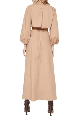 Bardot Arden Poplin Trench Midi Dress Beige Size S / AU 8 for rent on The Volte - image 4