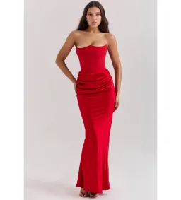House of CB Persephone Maxi Dress Red Size M/AU 10 for rent on The Volte - image 1