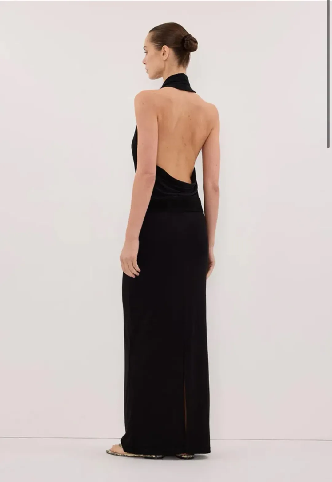 Dissh Felicity Black Sleeveless Halter  Midi Dress  Size M/ AU 10 for rent on The Volte - main image