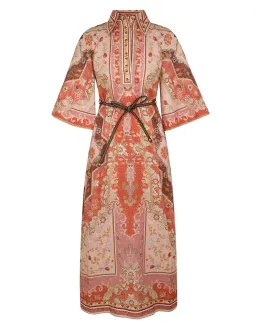 Zimmermann Wylie Tunic Midi Dress in Rust Multi Size 2 / AU 12 for rent on The Volte - image 3