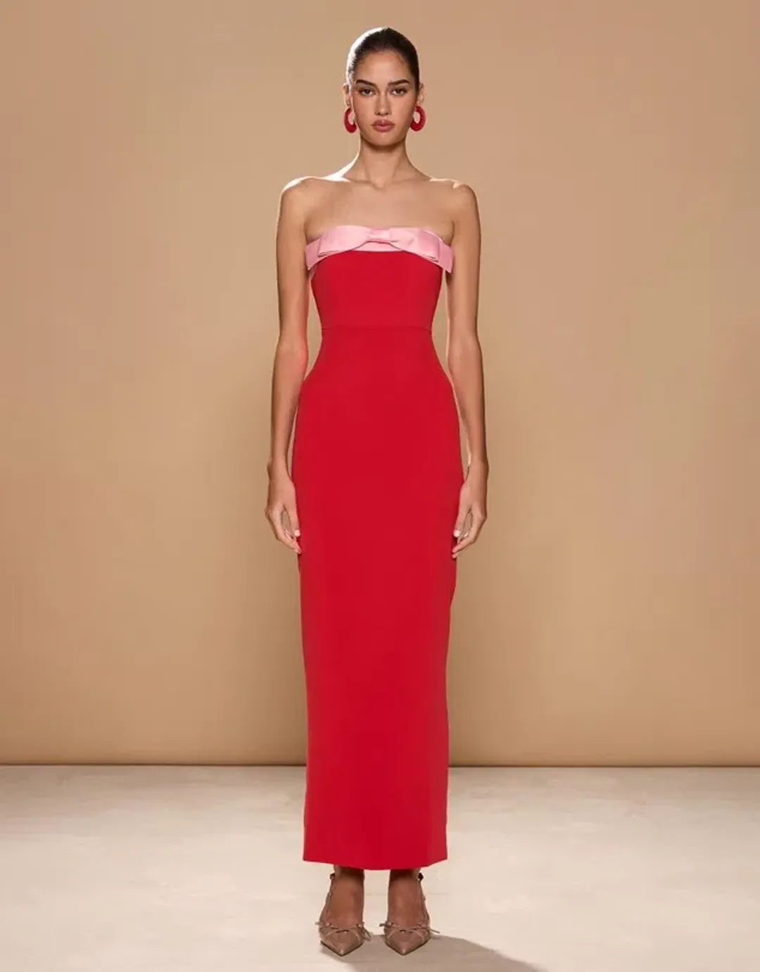 Sonya Moda Ivrea Ribbon Maxi Dress Lola Red Size XS/AU 6 for rent on The Volte - main image