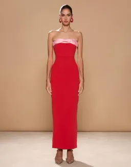 Sonya Moda Ivrea Ribbon Maxi Dress Lola Red Size XS/AU 6 for rent on The Volte - image 1