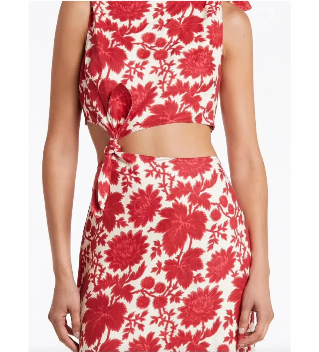 Sir the Label Cinta Knot Midi Dress Valentina Print Size 10 for rent on The Volte - main image