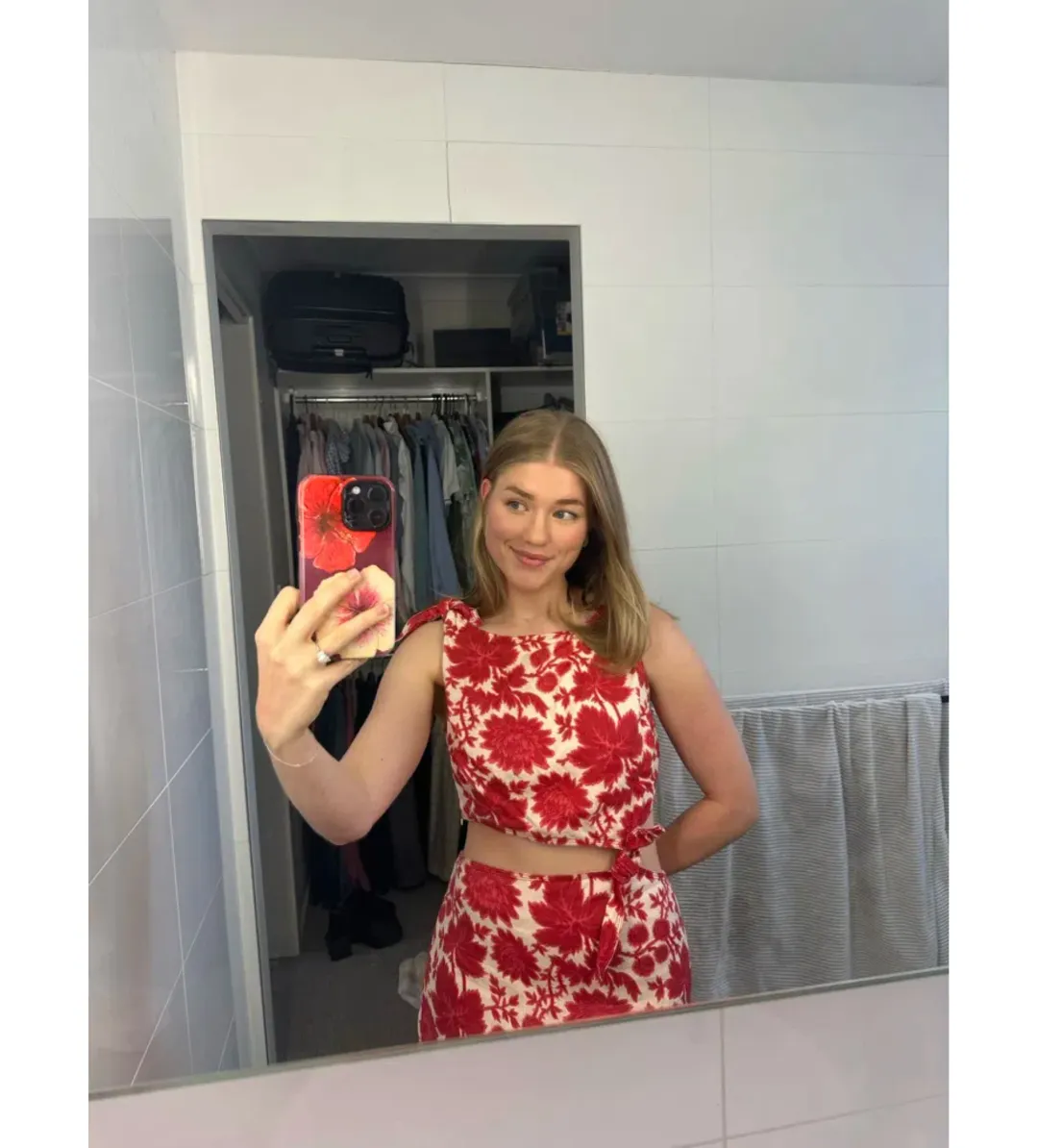 Sir the Label Cinta Knot Midi Dress Valentina Print Size 10 for rent on The Volte - main image