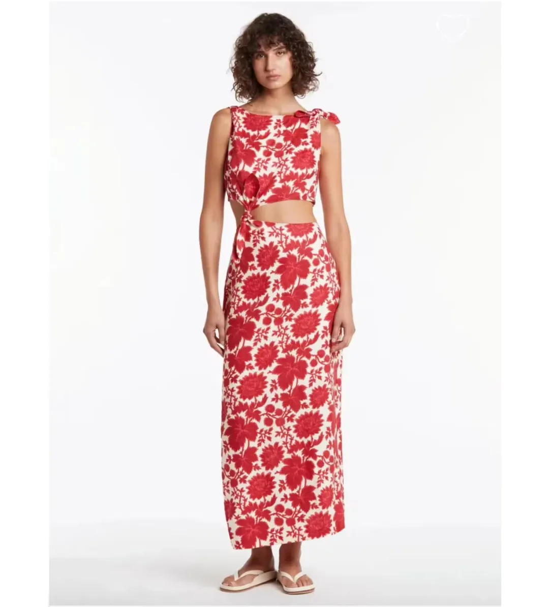 Sir the Label Cinta Knot Midi Dress Valentina Print Size 10 for rent on The Volte - main image