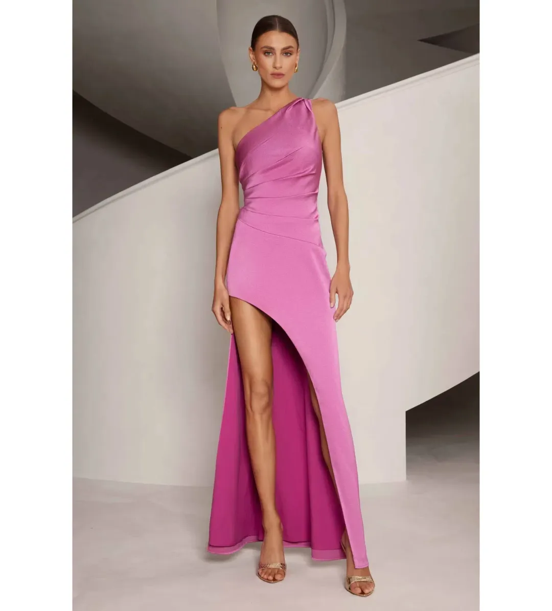 Elle Zeitoune Eleanor Maxi Dress in Orchid Pink Size	8 for rent on The Volte - main image
