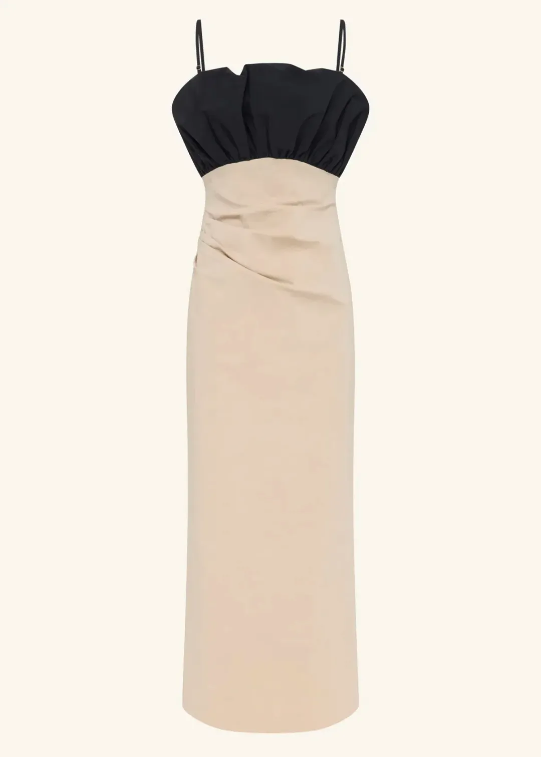 Shona Joy Campbell Bubble Bodice Midi Dress - Oat Milk size 10 for rent on The Volte - main image