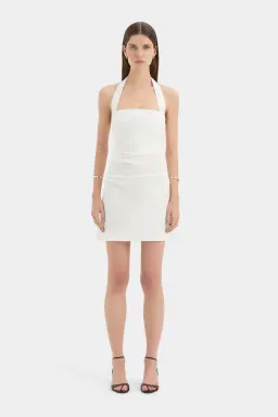 Sir The Label Noemi Halter Mini Dress White Size 10 for rent on The Volte - image 1