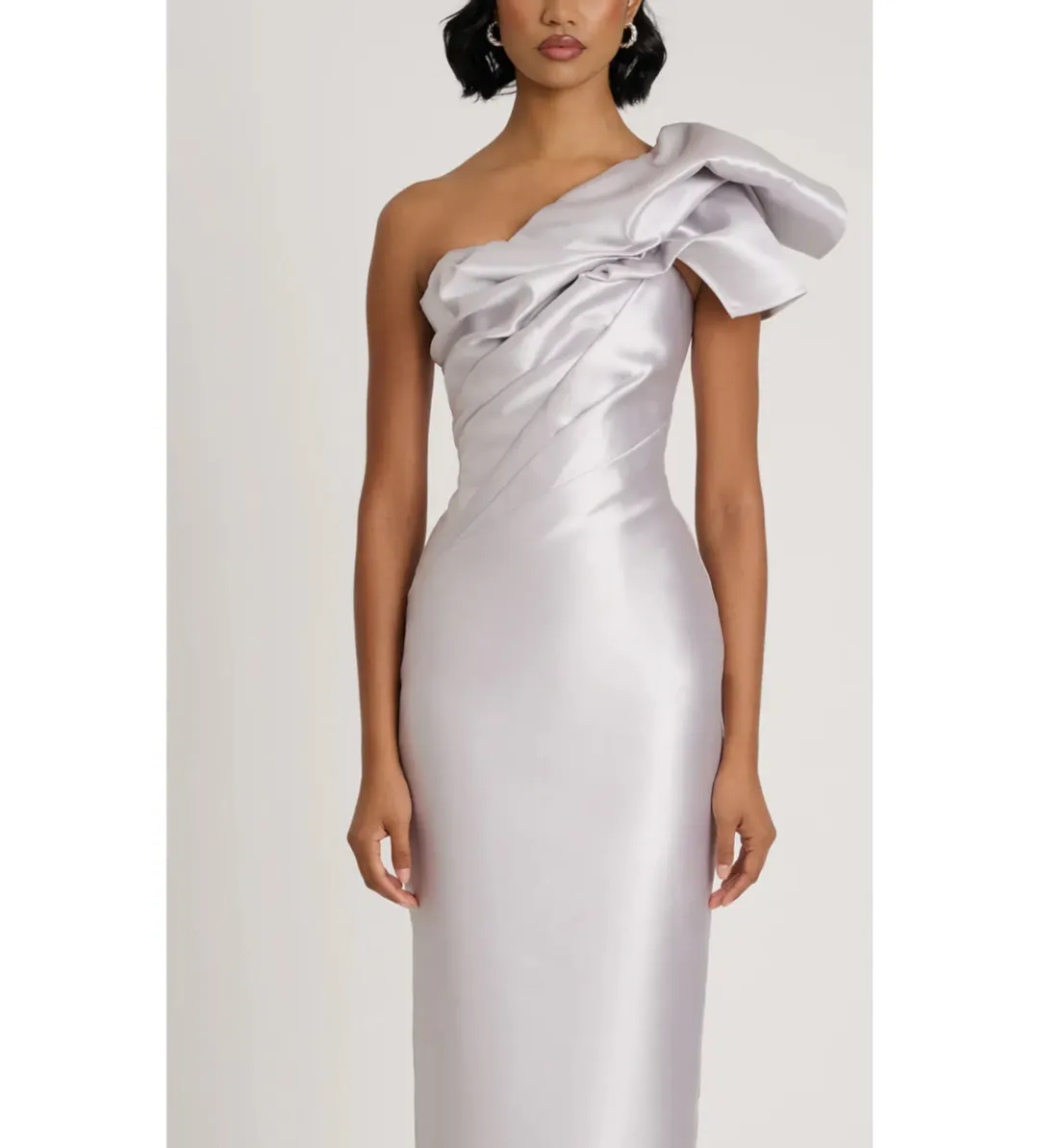 Eliya The Label Ashton Gown Maxi Dress in Silver Size AU 12 for rent on The Volte - main image