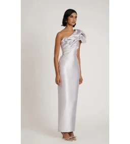 Eliya The Label Ashton Gown Maxi Dress in Silver Size AU 12 for rent on The Volte - image 4