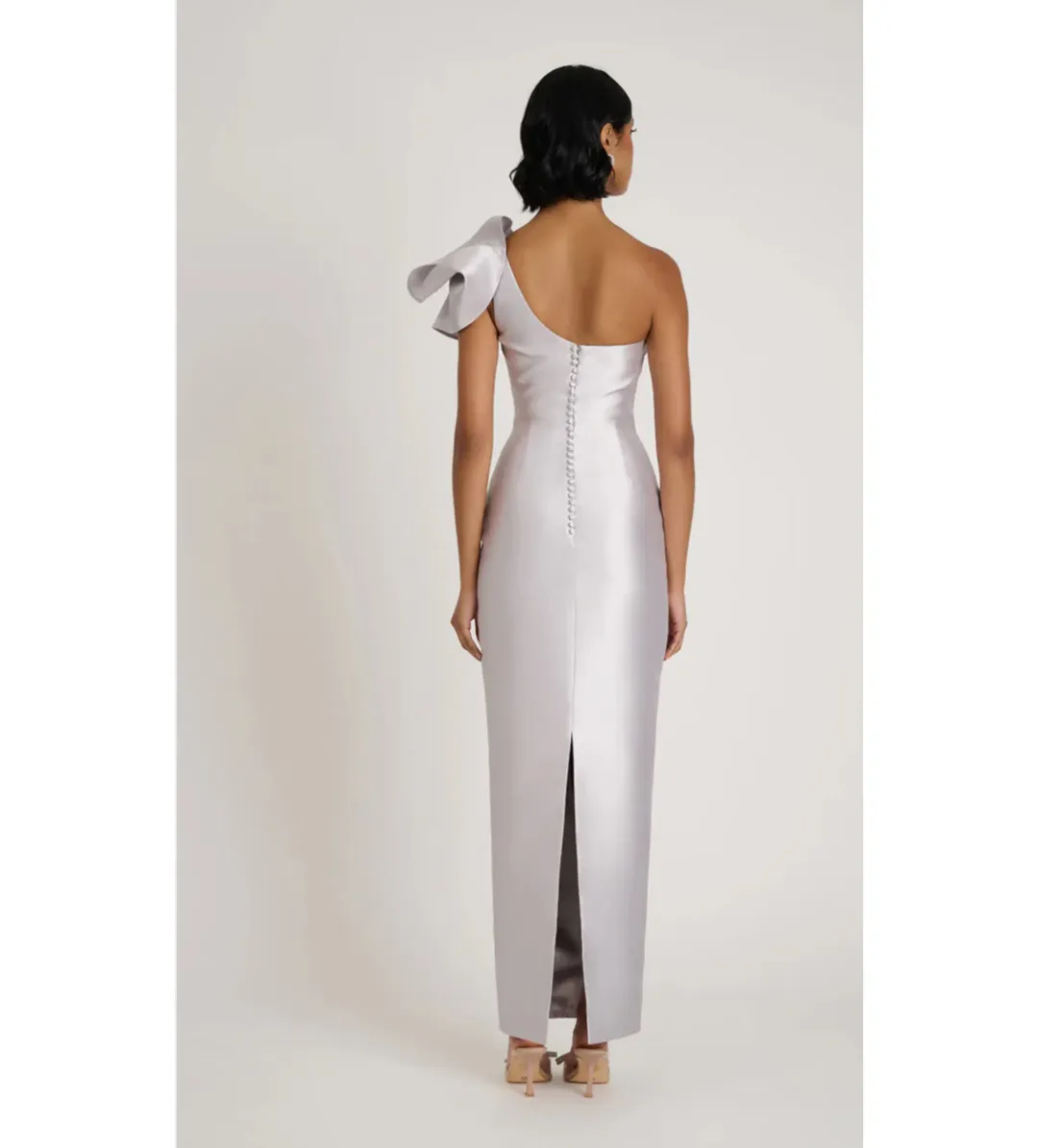 Eliya The Label Ashton Gown Maxi Dress in Silver Size AU 12 for rent on The Volte - main image