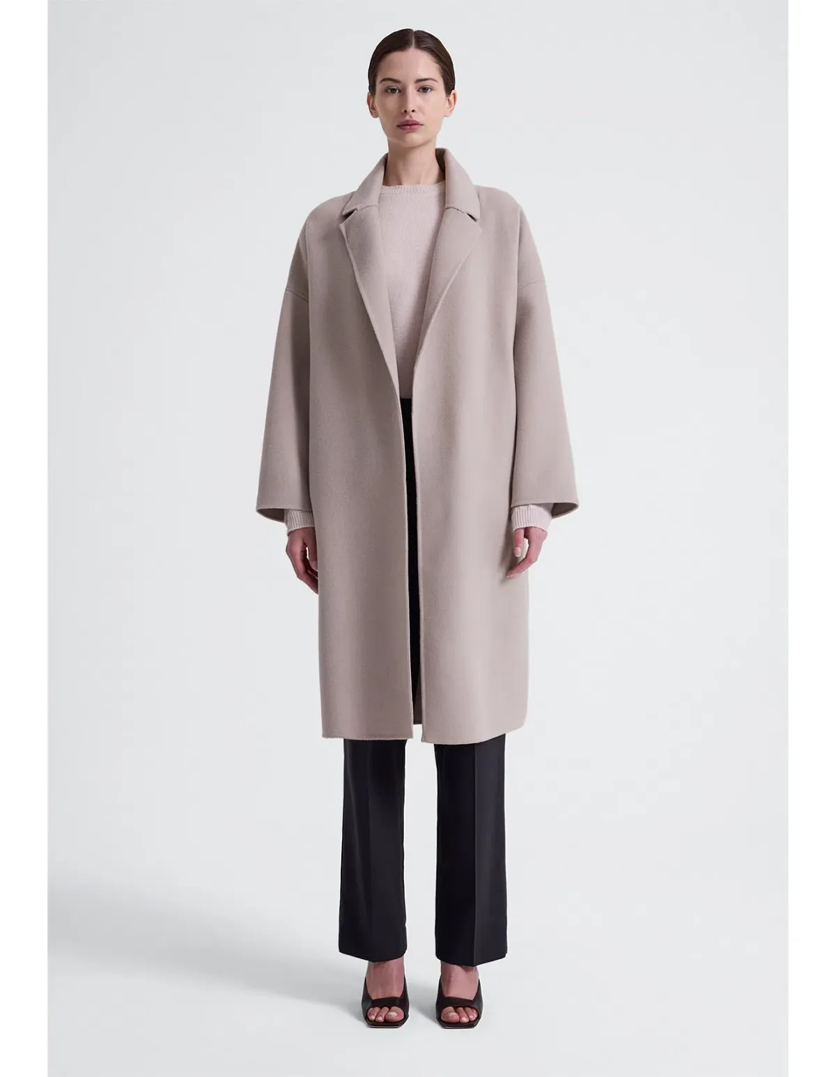 Jac + Jack Mega Coat Light Beige Size 8 for rent on The Volte - main image