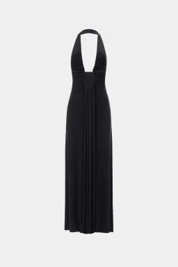 Misha The Jennifer Cupro Maxi Dress in Black Size M/AU10 for rent on The Volte - image 4
