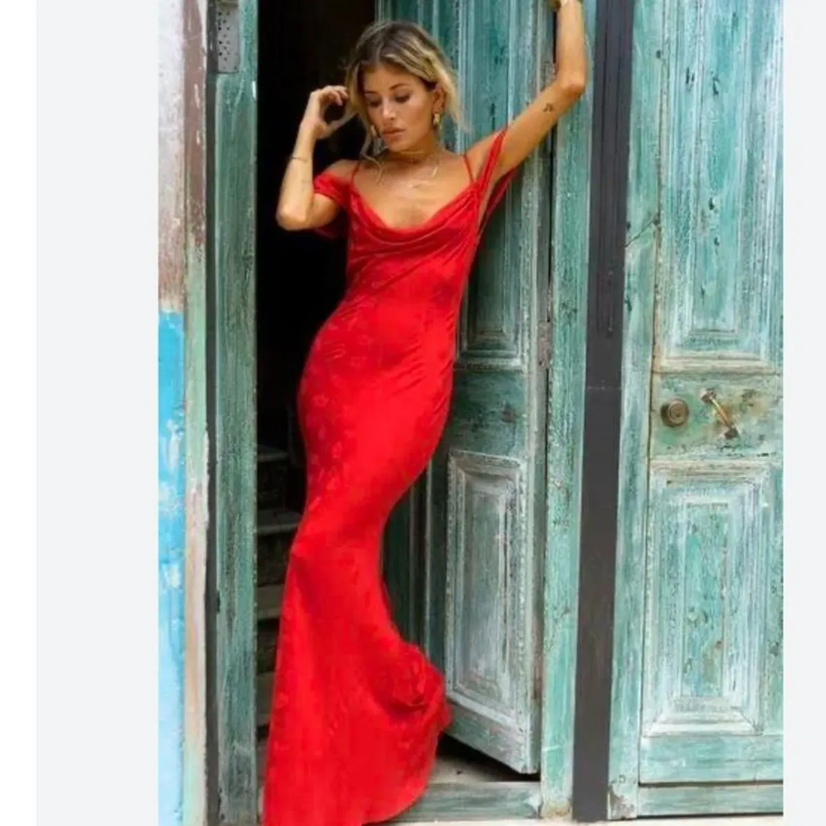 Rat & Boa Florentina Maxi Dress Red  Size M/Au 10  for rent on The Volte - main image